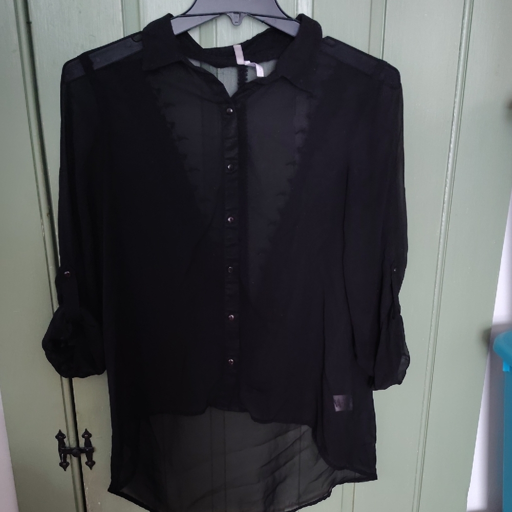 Truth Black Sheer Blouse